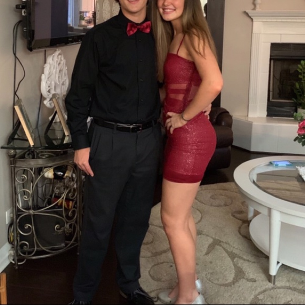 Red Sparkle Mini Dress Formal/ Homecoming